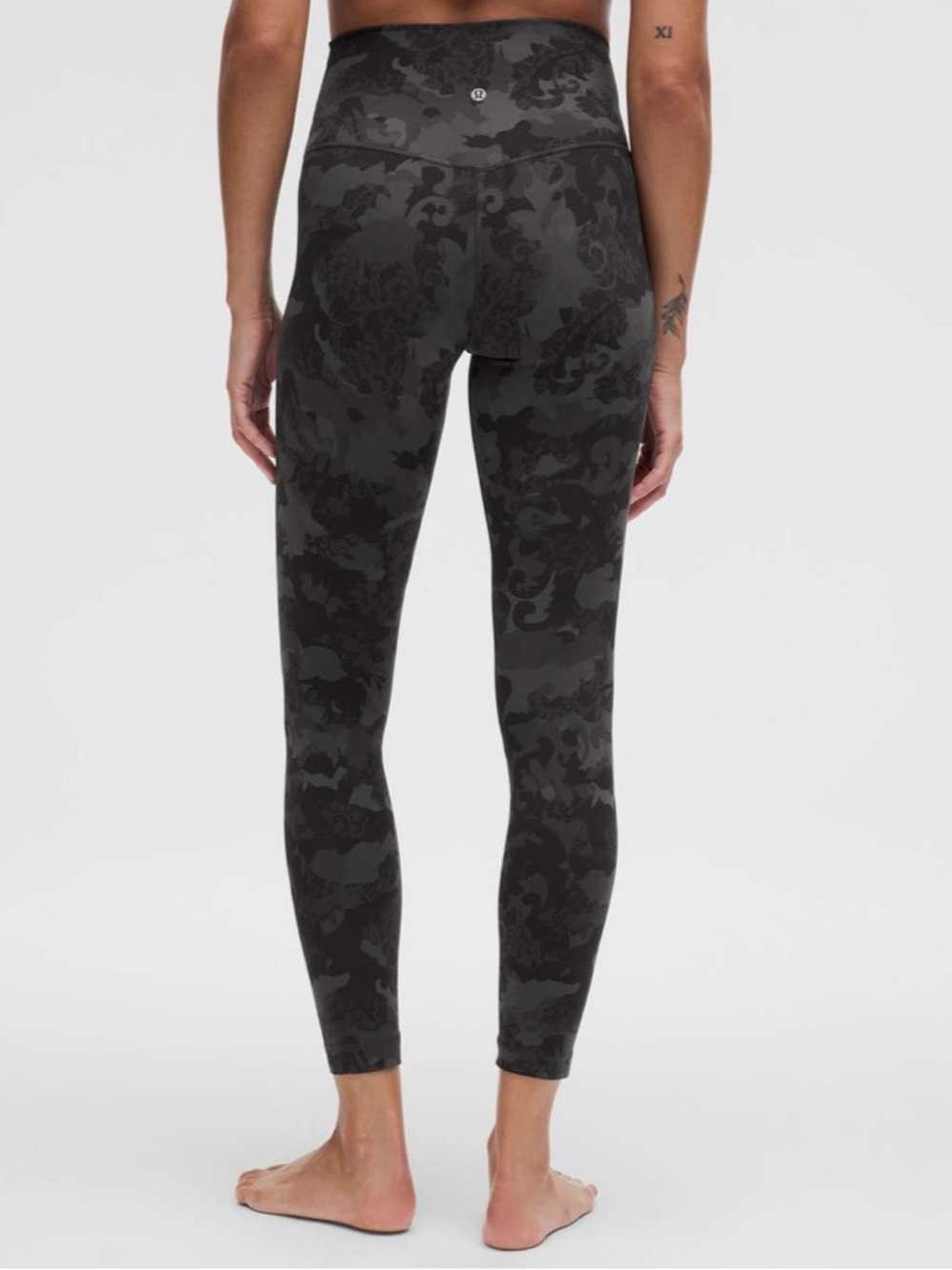 Lululemon Align High Rise Leggings 25" Hidden Heritage Lace Black Multi Size 6
